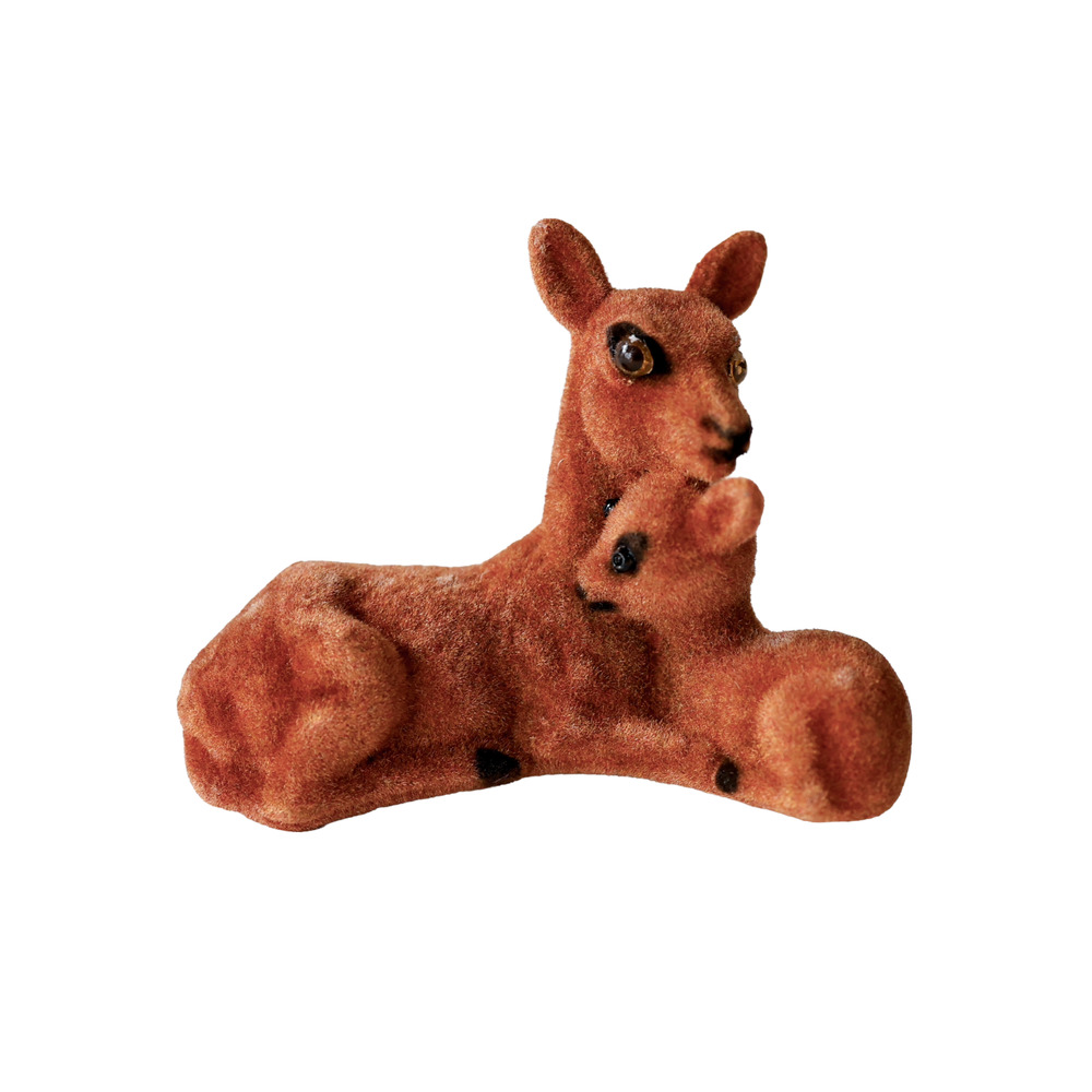Darice 2009 Felt Flocked CHRISTMAS DEER FAWN Fairy Holiday Xmas Reindeer NEW